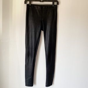 Express black faux leather leggings